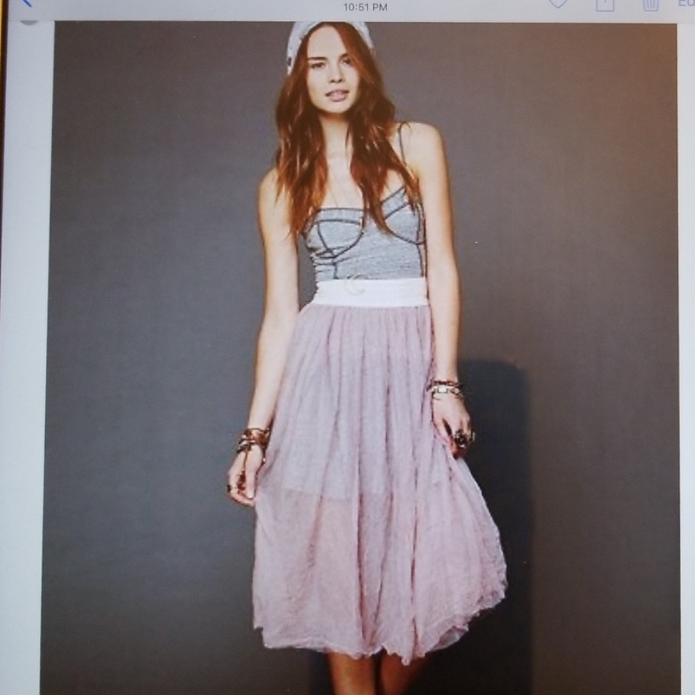 FreePeople Sheer Tulle Skirt